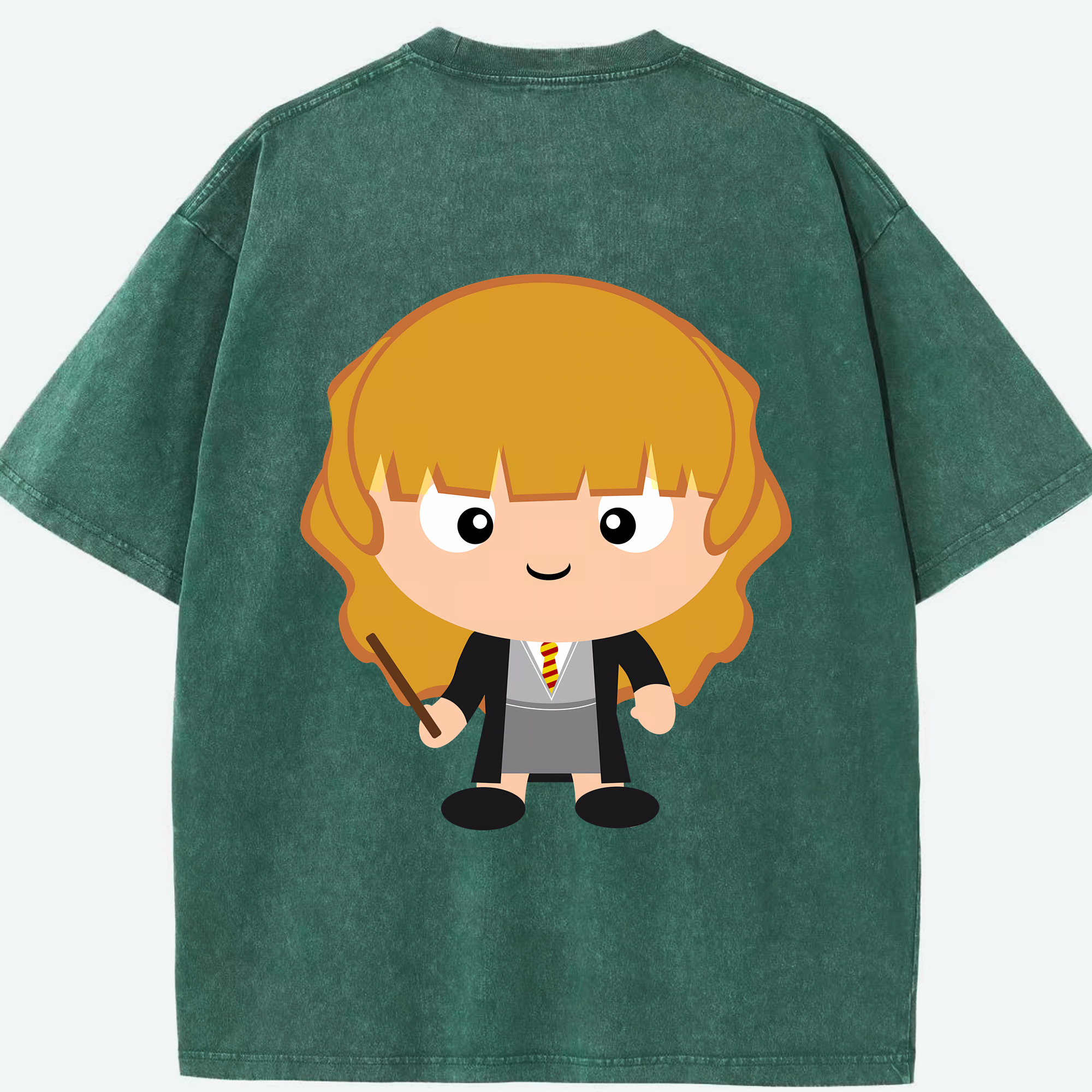 （画像用） Harry Potter ハリー・ポッターシリーズ 綿100% ヴィンテージ風 半袖Tシャツ（背面プリント）